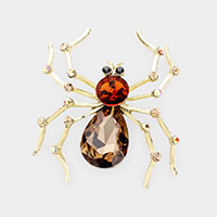 Crystal Spider Pin Brooch