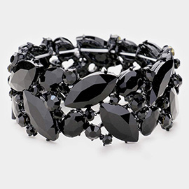 Marquise Crystal Stretch Evening Bracelet