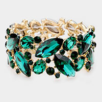 Marquise Crystal Stretch Evening Bracelet