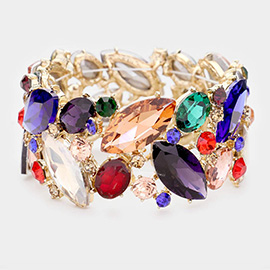 Marquise Crystal Stretch Evening Bracelet