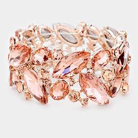 Marquise Crystal Stretch Evening Bracelet