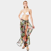 Tropical Leaf Beach Wrap Skirt