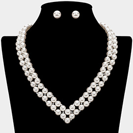 Pearl Statement Collar Necklace