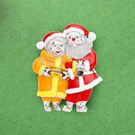 Enamel Santa Claus Pin Brooch