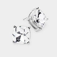 Square Stone Stud Earrings