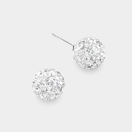 Shamballa Ball Stud Earrings