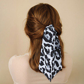 Leopard Print Satin Pony Hairband