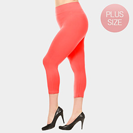 Solid Seamless Capri Leggings