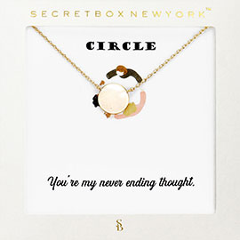 Secret Box_Metal Circle Pendant Necklace