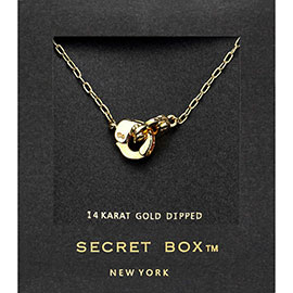 SECRET BOX_14K Gold Dipped Handcuffs Pendant Necklace