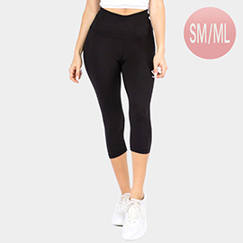 High Rise Casual Capri Leggings