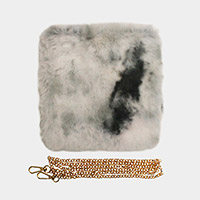 Faux Fur Square Crossbody Bag