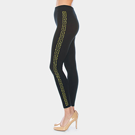 Bling Greek Patterned Leggings