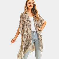 Bohemian Patterned Cover Up Kimono Poncho