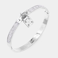 FOREVER LOVE Metal Lock Charm  Stainless Steel Evening Bracelet