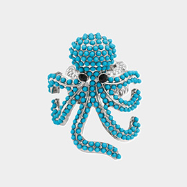 Stone Embellished Octopus Stretch Ring