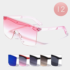 12PCS - Visor Style Wayfarer Sunglasses