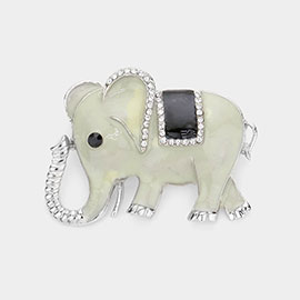 Enamel Elephant Pin Brooch