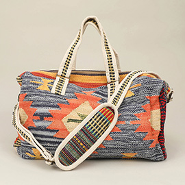 Boho Patterned Duffel / Crossbody Bag