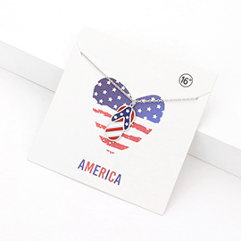 American USA Flag Flip Flop Pendant Necklace