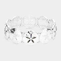 Metal Sand Dollar Stretch Bracelet