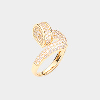 CZ Stone Pave Nail Ring