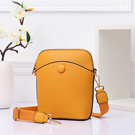 Pebbled Faux Leather Mini Crossbody Bag