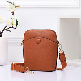 Pebbled Faux Leather Mini Crossbody Bag