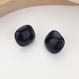 Gold Dust Pebble Resin Stud Earrings