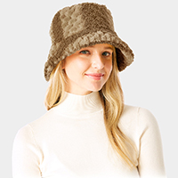 Two Tone Faux Fur Bucket Hat