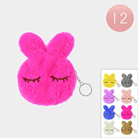 12PCS - Bunny Coin Purse Keychains