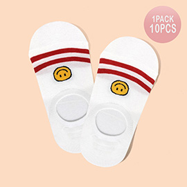 10Pairs - Smile Accented Socks