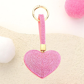 Bling Heart  Bag Charm / Keychain