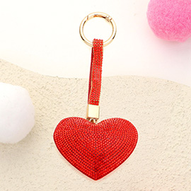 Bling Heart  Bag Charm / Keychain