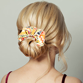 Aztec Patterned Scrunchie Hairband