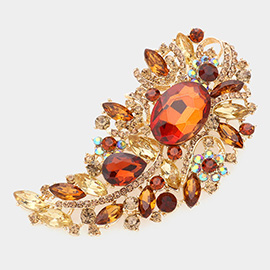 Multi Stone Embellished Pin Brooch