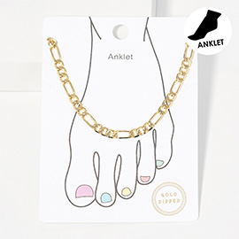 Gold Dipped Metal Chain Link Anklet