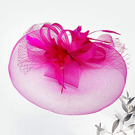 Feather Mesh Fascinator / Headband