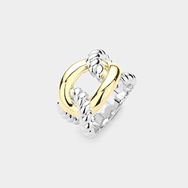 Two Tone Knot Ring