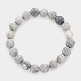 Natural Stone Beaded Stretch Bracelet