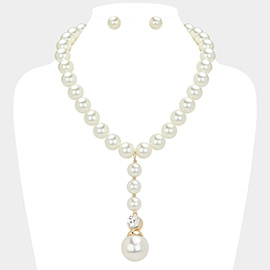 Pearl Dropdown Pointed Necklace