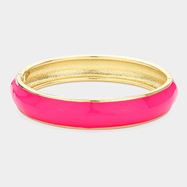 Enamel Hinged Bangle Bracelet