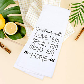 Grandma's Motto Message Printed Kitchen Towel