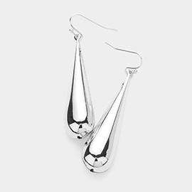 Metal Teardrop Dangle Earrings