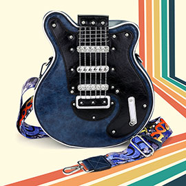 Electronic Guitar Shaped Crossbody Bag