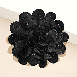 Bling Studded Flower Brooch / Hair Clip