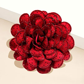 Bling Studded Flower Brooch / Hair Clip