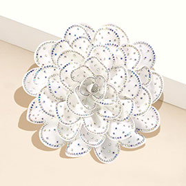 Bling Studded Flower Brooch / Hair Clip