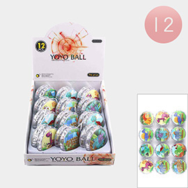 12PCS - Dinosaur Printed Yoyo Ball Toys