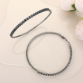 CZ Stone Paved Hoop Earrings